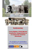 Conferencias. Torres Balbás y Prieto-Moreno. Arquitectos vanguardistas en el compromiso histórico almeriense • 31 octubre - 5 noviembre • Almería